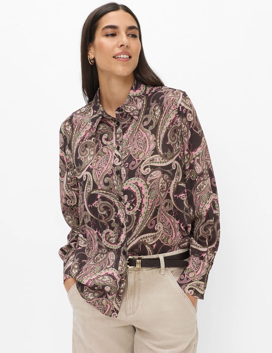Viskosebluse mit Paisley-Muster