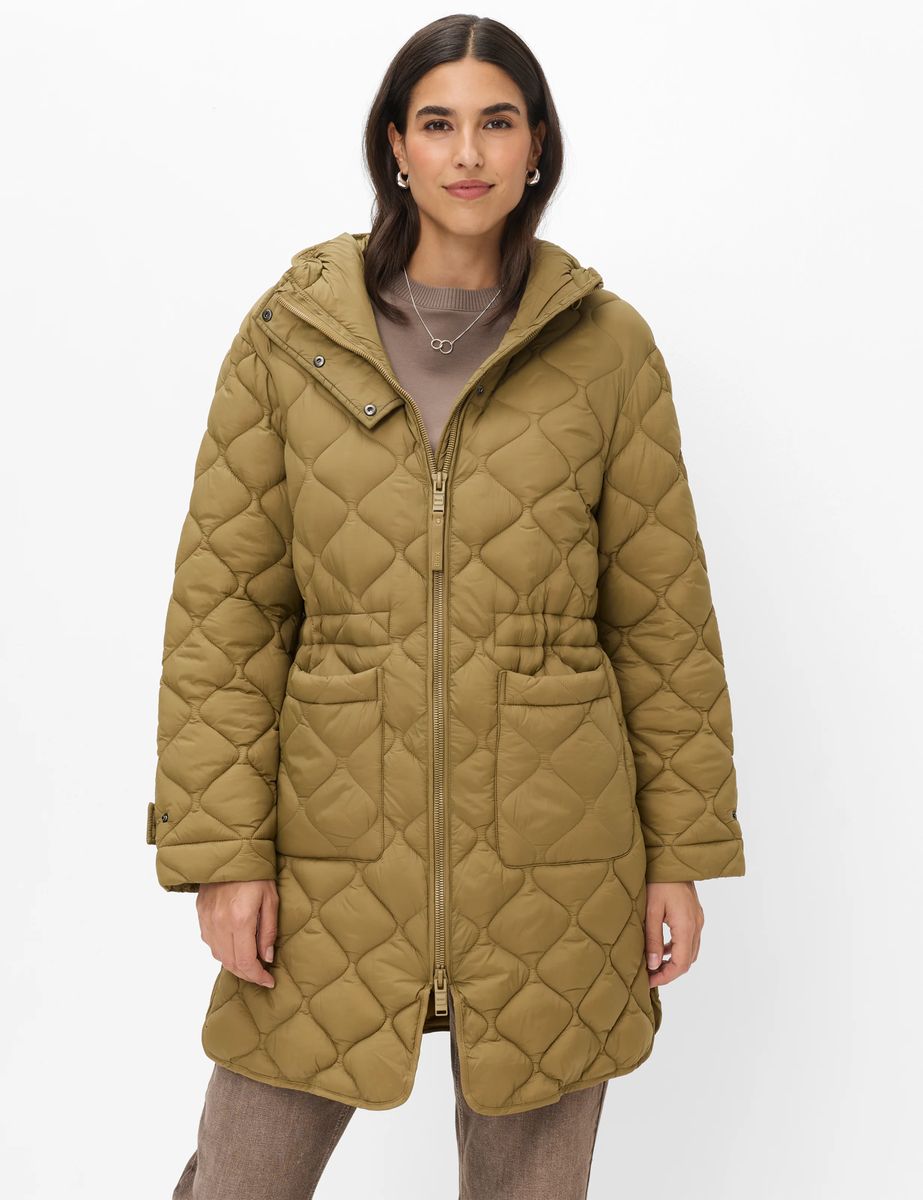 Gesteppter Midi-Parka mit Kapuze