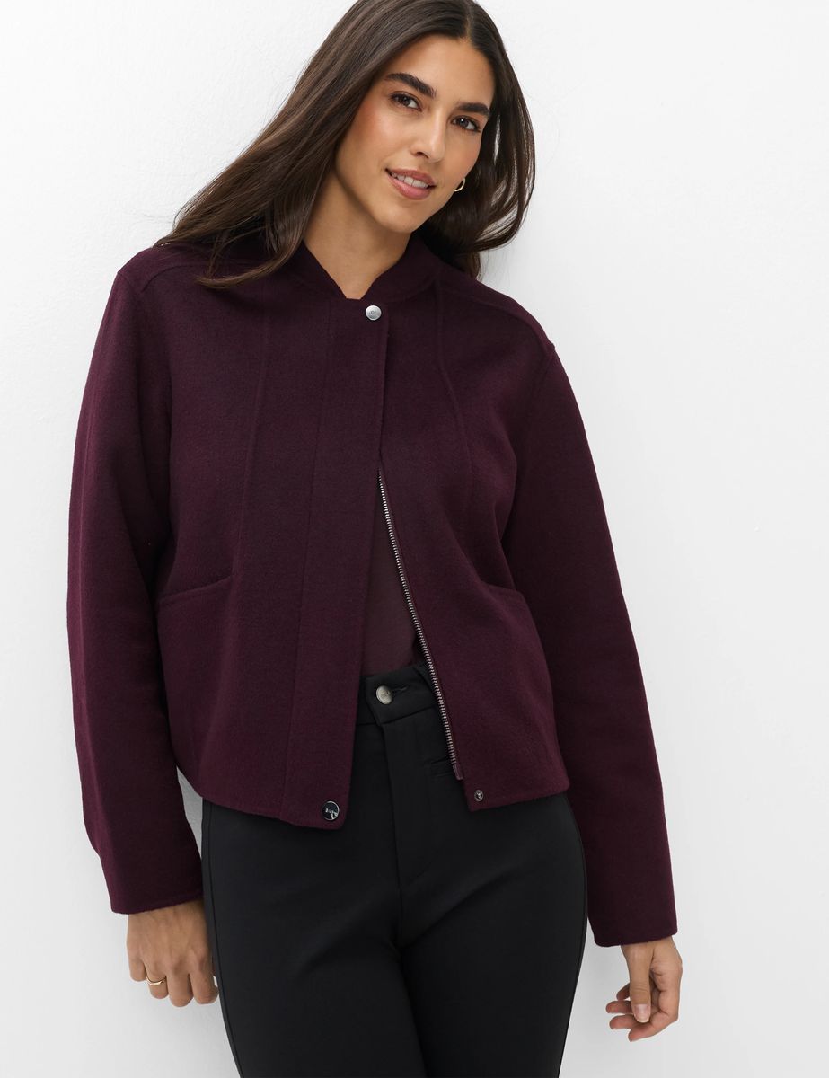 Minimalistische Doubleface-Wolljacke