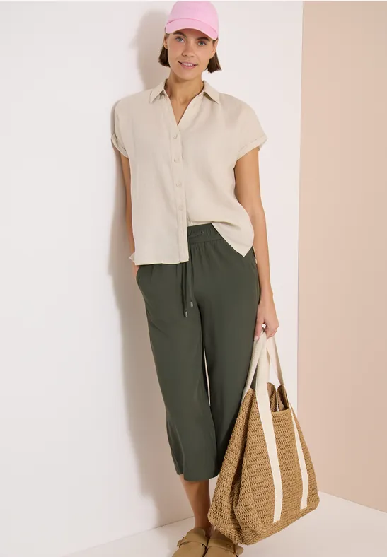 Loose Fit 3/4 Wide Leg Hose