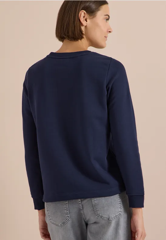 Lässiges Rundhals-Sweatshirt mit Tunnelzug