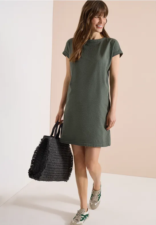 Strukturiertes Seersucker Kleid