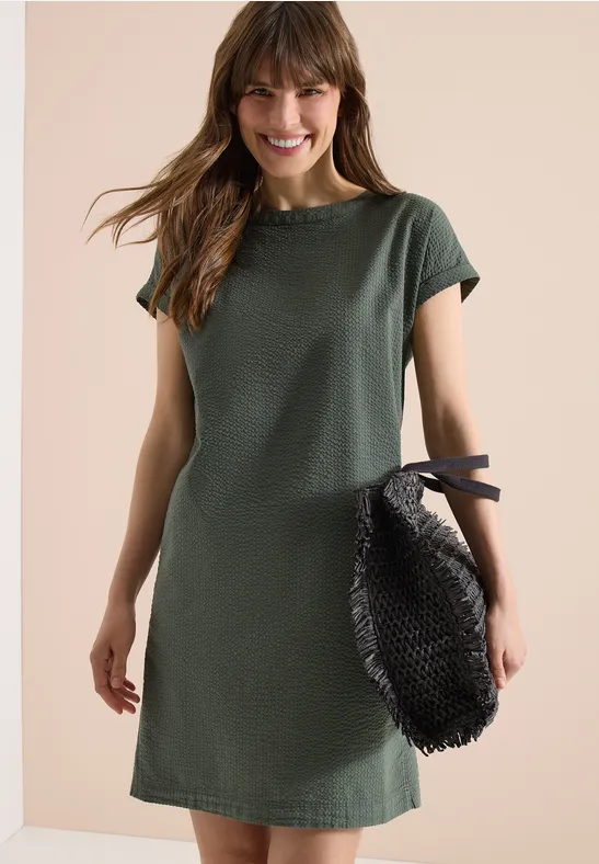 Strukturiertes Seersucker Kleid