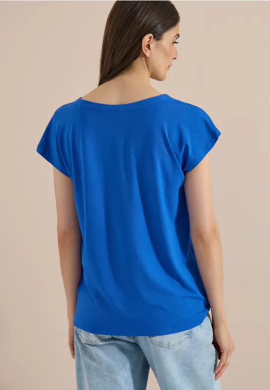 Shirt mit überschnittenen Schultern und Tunnelzug