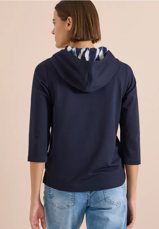 Sportliches 3/4-Arm Kapuzenshirt