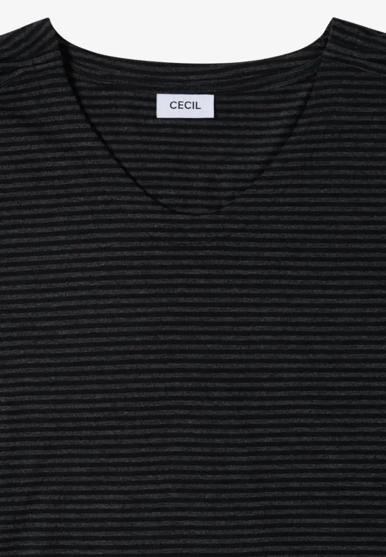 Gestreiftes Shirt mit Tunnelzug