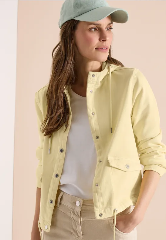 Jeansjacke mit Kapuze und Tunnelzug