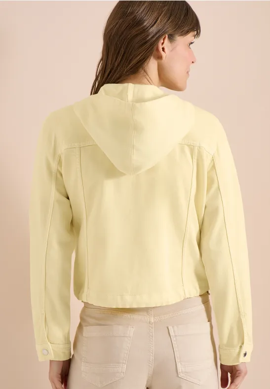 Jeansjacke mit Kapuze und Tunnelzug