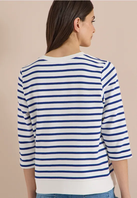 Maritimes gestreiftes 3/4-Arm-Essential