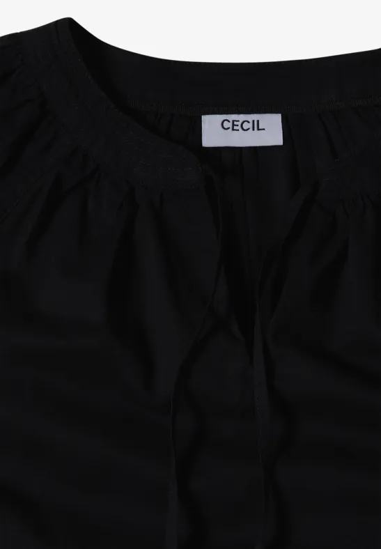 Split-Neck Bluse mit 3/4-Arm