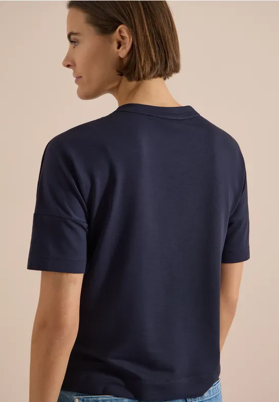 Lässiges Jerseyshirt mit Knopfdetails