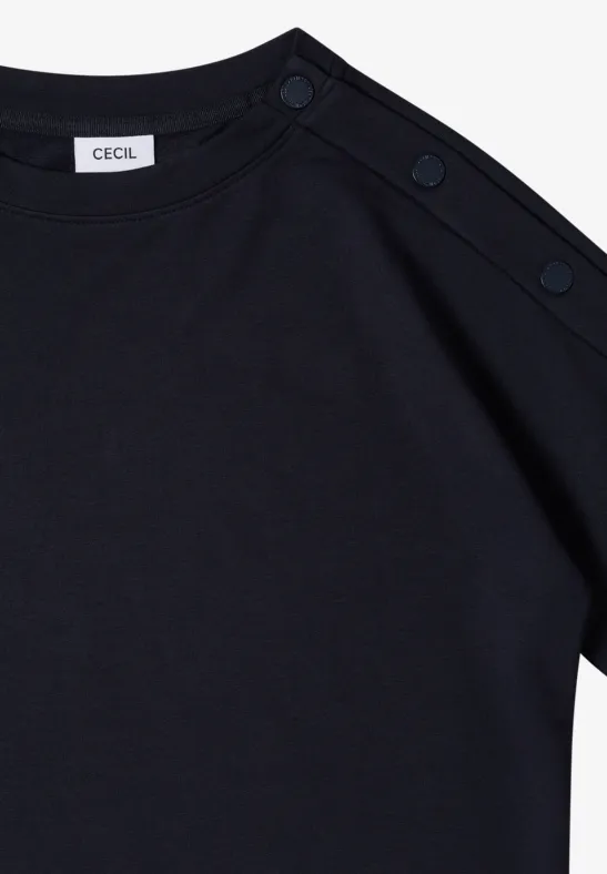Lässiges Jerseyshirt mit Knopfdetails