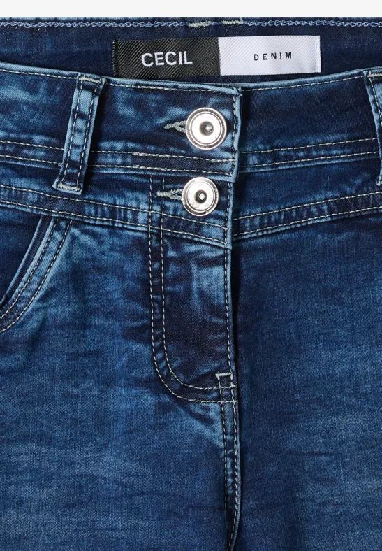 Lässige Jeansshorts mit schmalem Bein
