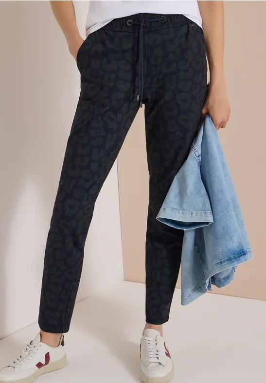 Mid Waist Hose mit Tierprint