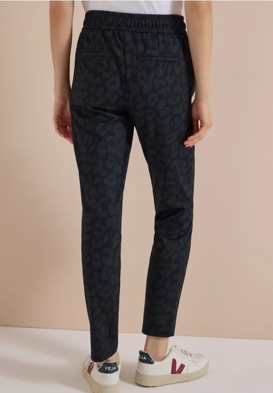 Mid Waist Hose mit Tierprint