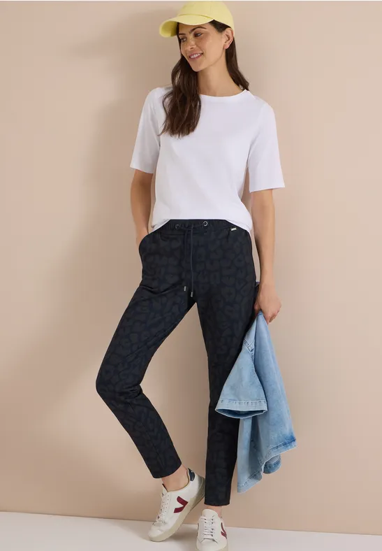 Mid Waist Hose mit Tierprint