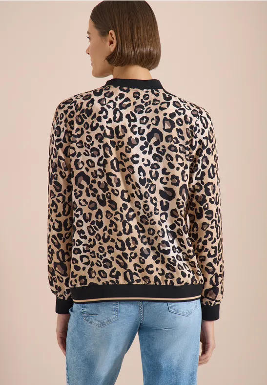 Leichter Blouson mit Leopardenmuster