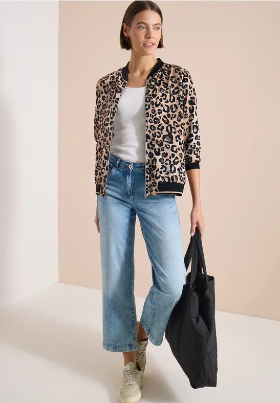 Leichter Blouson mit Leopardenmuster