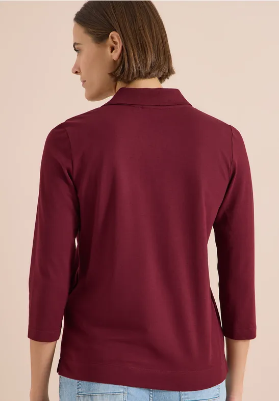 Sportliches Poloshirt mit 3/4-Ärmeln