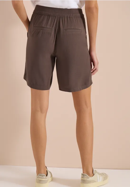 Strukturierte Wide-Leg-Shorts mit hoher Taille