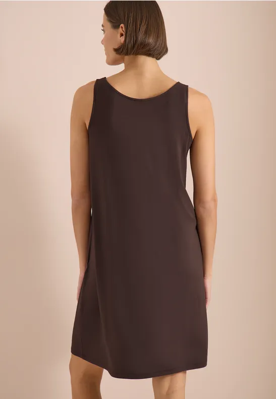 Ärmelloses Jerseykleid mit Knotendetail