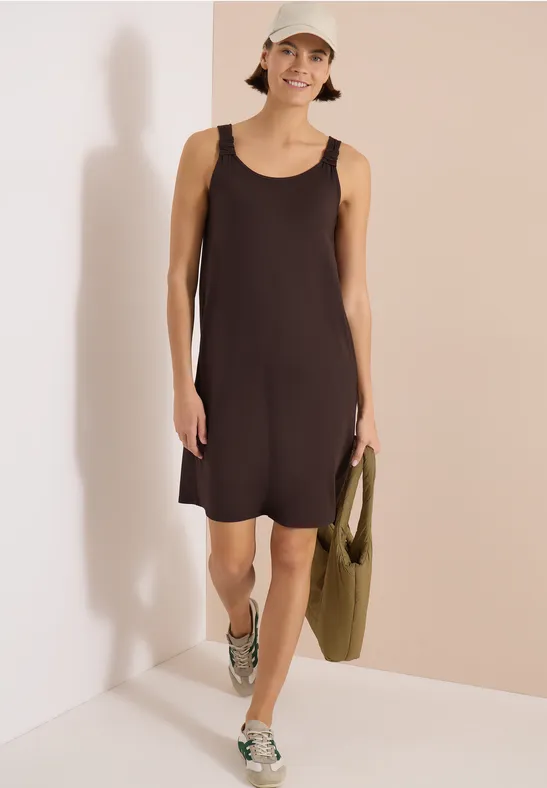 Ärmelloses Jerseykleid mit Knotendetail