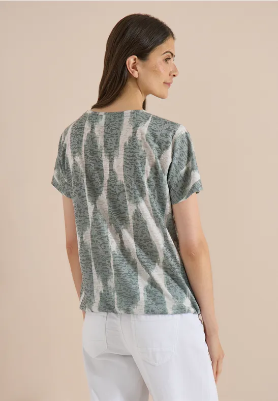 Abstrakt gemustertes Ausbrenner-Grafik-Shirt