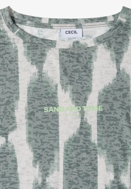 Abstrakt gemustertes Ausbrenner-Grafik-Shirt