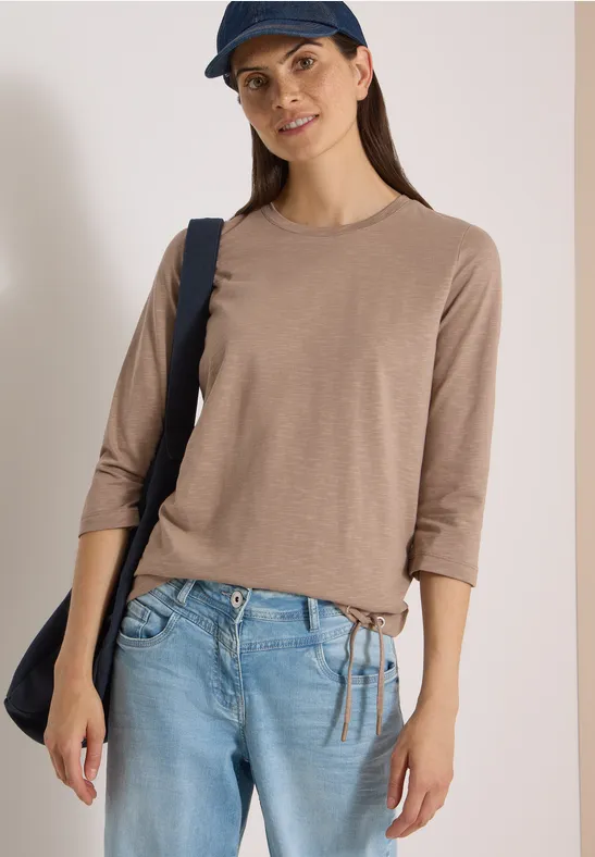 Klassisches 3/4-Arm-Shirt mit Tunnelzug