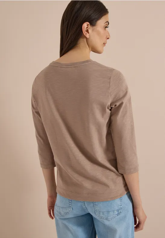 Klassisches 3/4-Arm-Shirt mit Tunnelzug