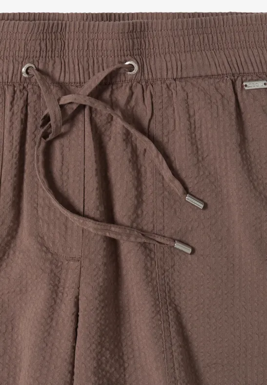 Strukturierte Seersucker-Shorts mit Tunnelzug