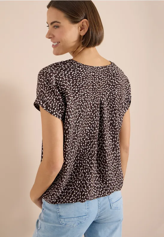 Bluse mit minimalistischem Print