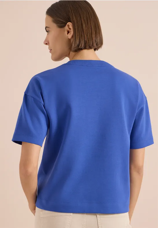 Kurzärmliges Sweatshirt mit Grafik-Stickerei