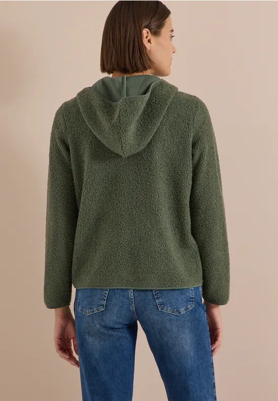 Kuschelige Teddy-Fleecejacke mit Kapuze
