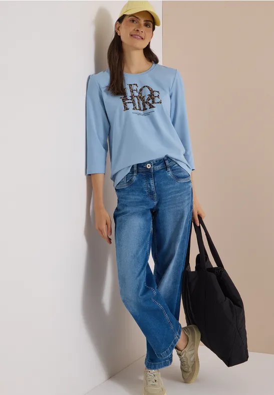 3/4-Arm Shirt mit Leo-Wording