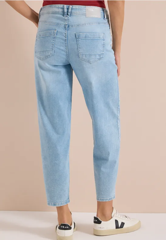 High-Waist Barrel-Leg-Jeans im Loose Fit