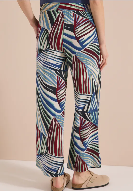 Weite Hose mit Grafikprint