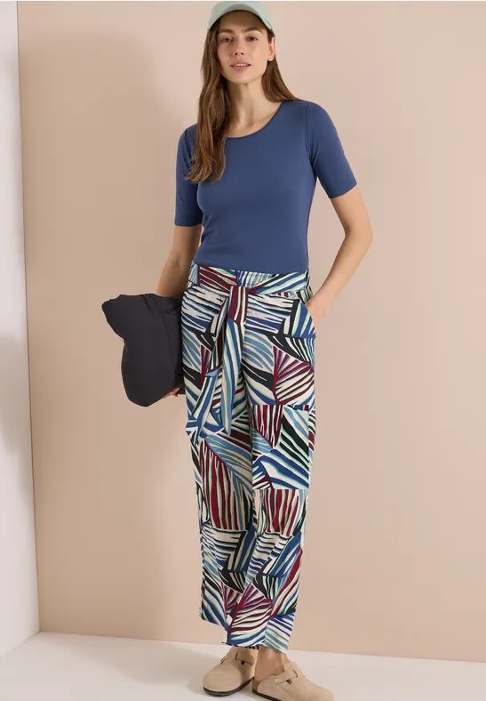 Weite Hose mit Grafikprint