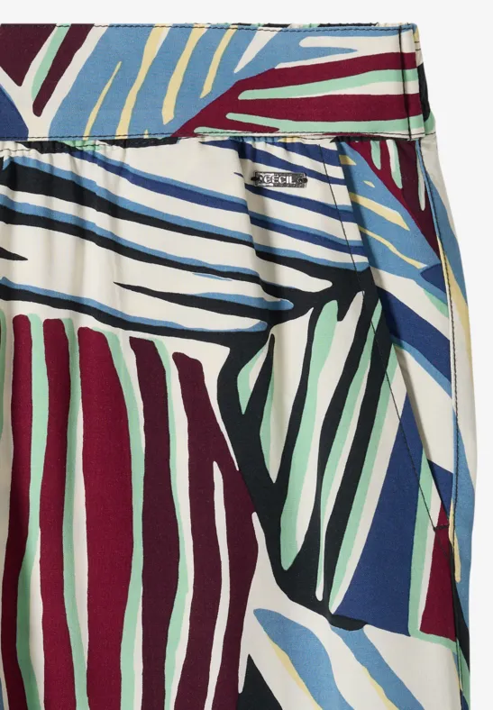 Weite Hose mit Grafikprint