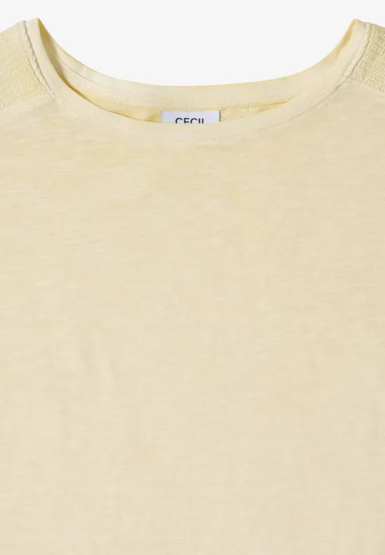 Slub-Jersey T-Shirt mit U-Boot-Ausschnitt