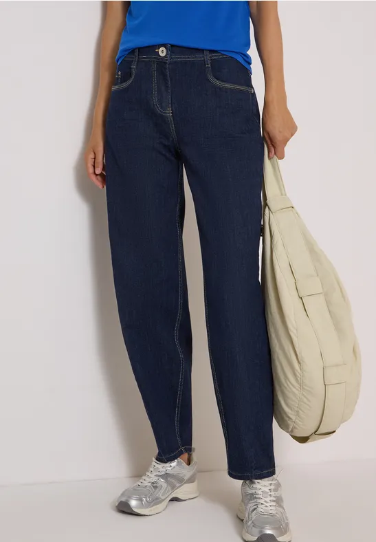 High Waist Barrel Leg Jeans
