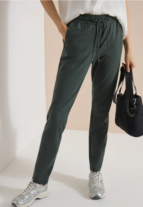 Slim Fit Jerseyhose mit Tunnelzug