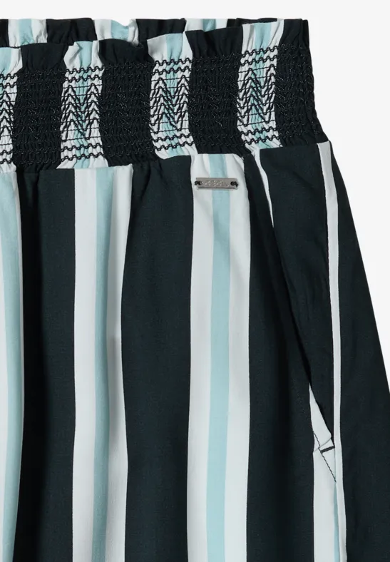 Gestreifte High-Waist Wide-Leg Culotte