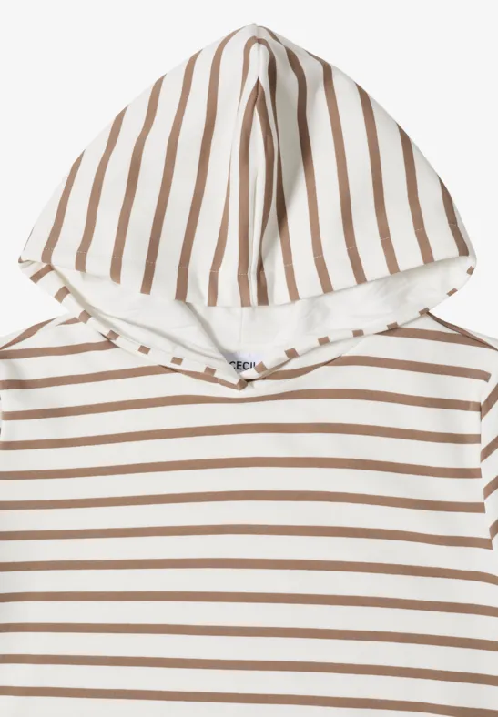 Gestreiftes Sweatshirt mit Kapuze