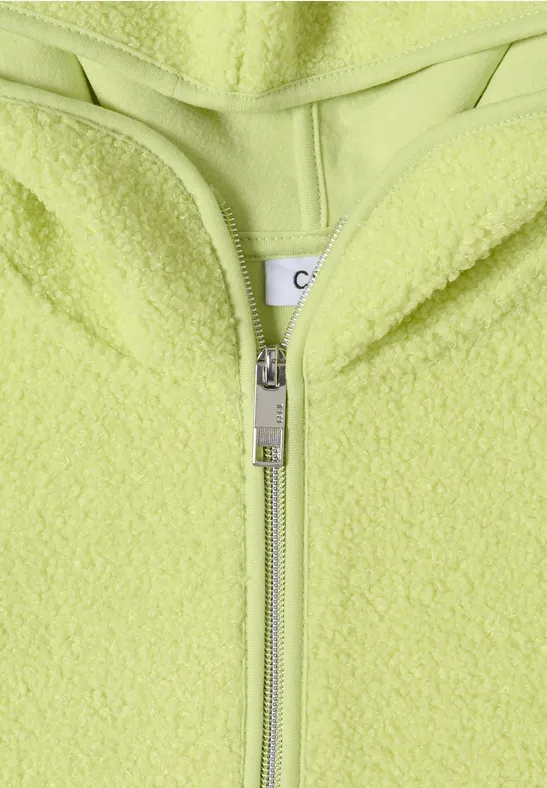 Kuschelige Teddy-Fleecejacke mit Kapuze