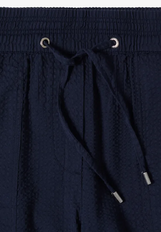 Lockere Seersucker-Culotte