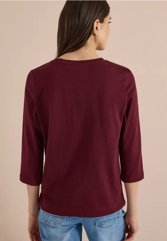 Lässiges 3/4-Arm-Shirt mit Tunnelzug