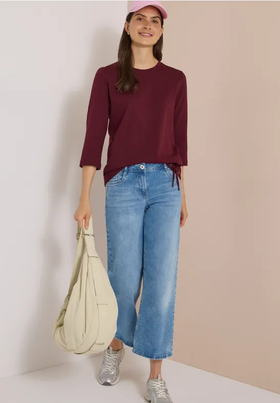 Lässiges 3/4-Arm-Shirt mit Tunnelzug