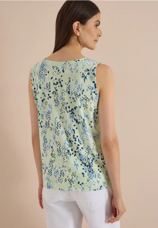 Jersey-Top mit abstraktem Print