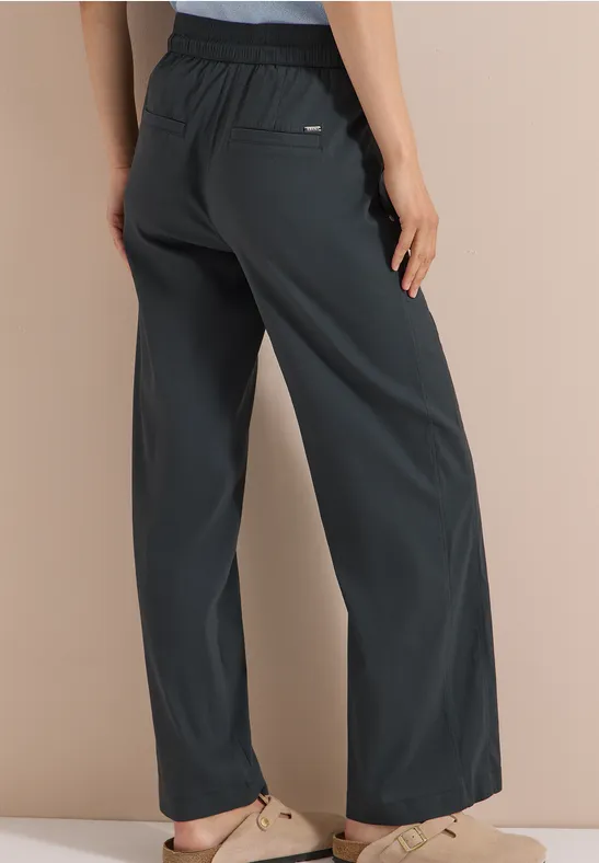 Lässige Wide Leg Kordelzughose